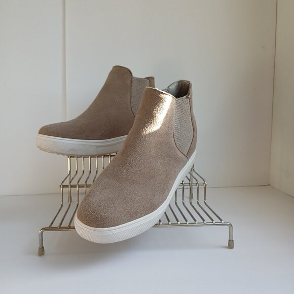 Steve Madden Taupe Sultan Chelsea Wedge Sneakers Sz 9M - Picture 9 of 9